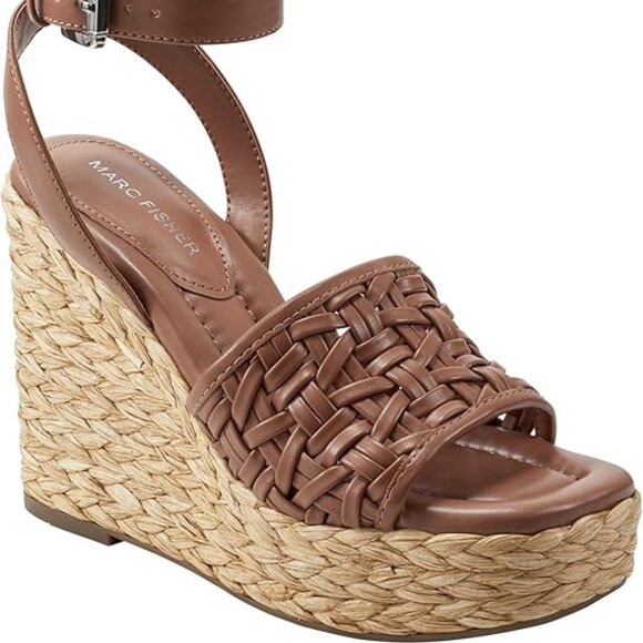 Marc Fisher Godina Women's Wedge Platform Brown Faux Leather US Size 11 M - Picture 6 of 6